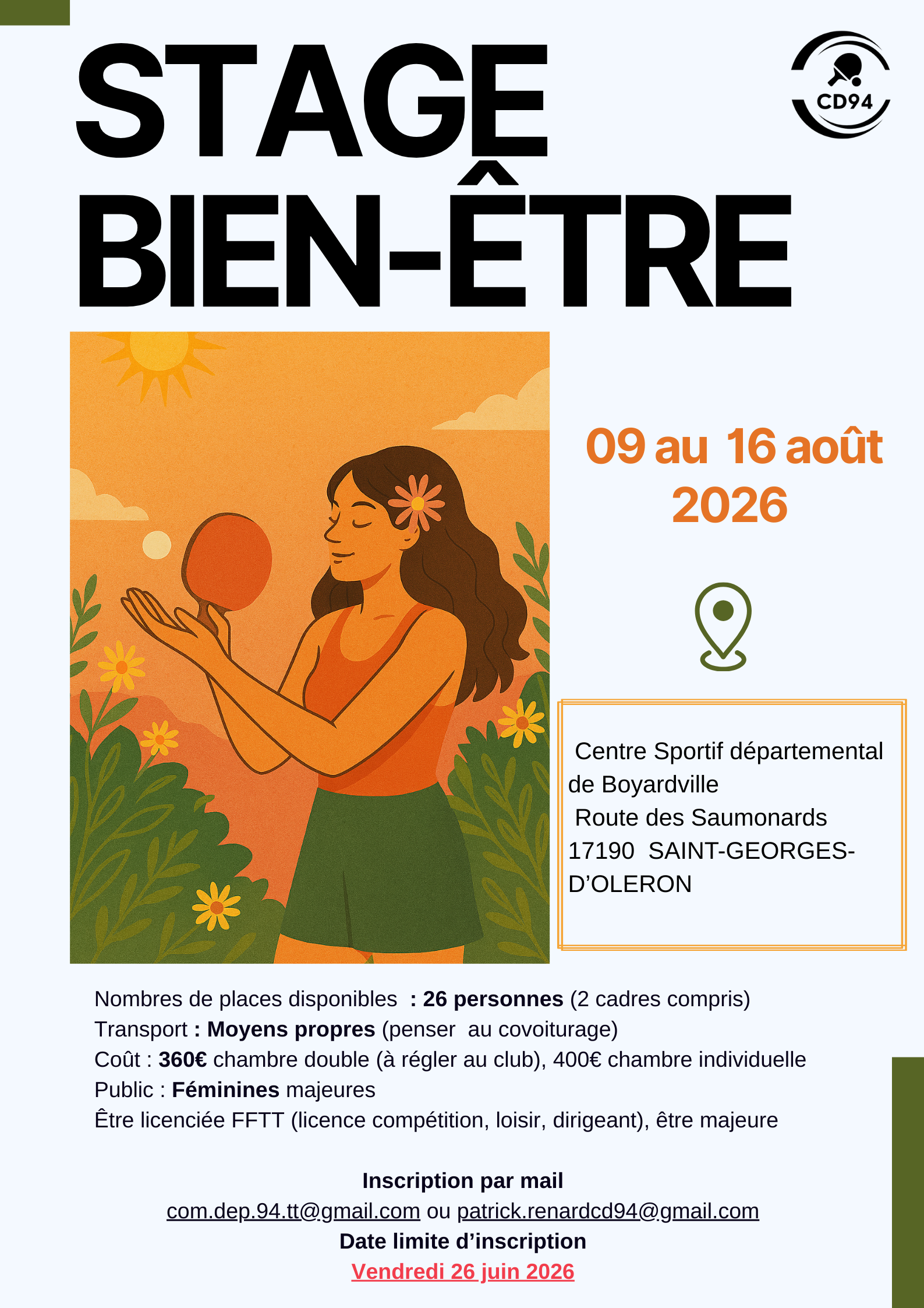 Stage Bien-être Eté 2026